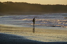 Fishing at Mon Repos Beach