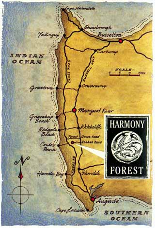 Harmony Forest Villas & Vineyard Map