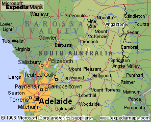 Map: Angaston, Barossa Valley