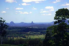 Glasshouse Mountains from Mary Cairncross Park